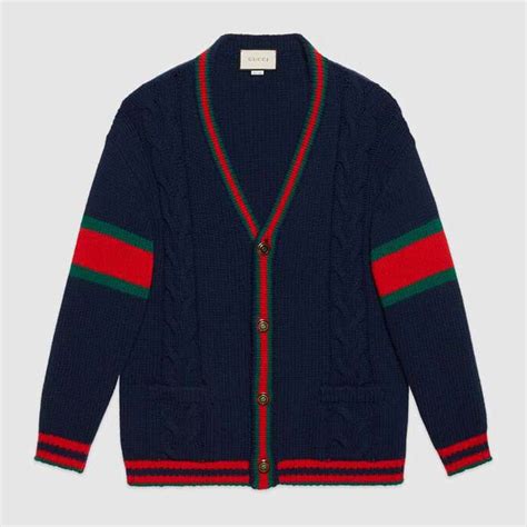 gucci knit cardigans for men|gucci sweater men's sale.